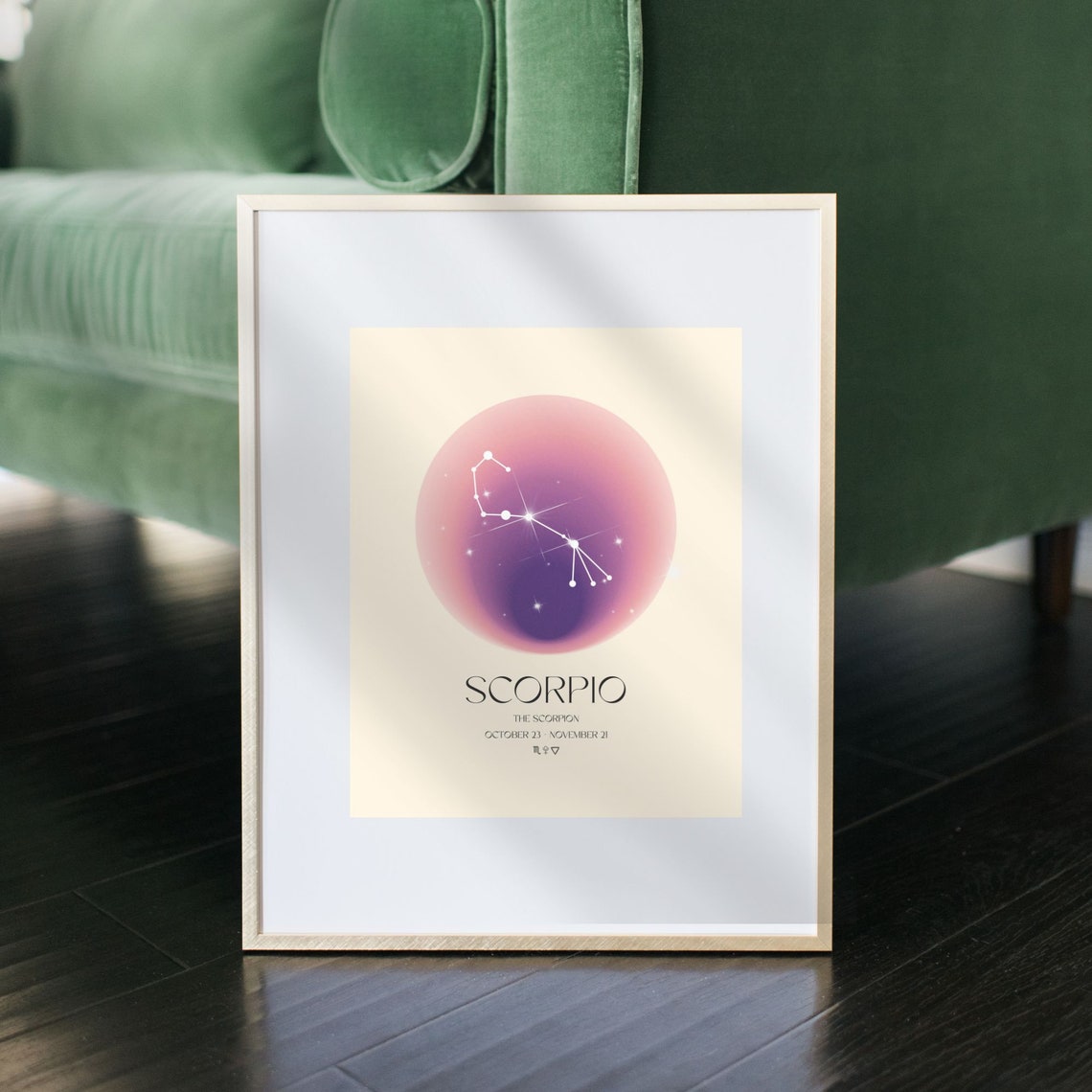 Scorpio Constellation Purple Aura Zodiac Star Sign Astrology Poster - Image 4
