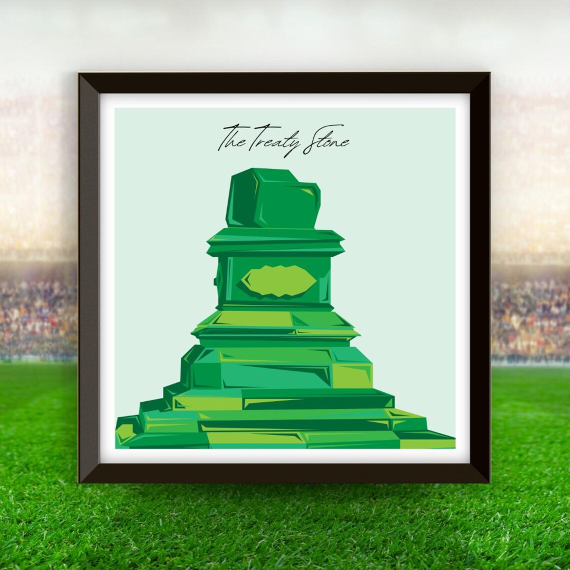 Treaty Stone, Limerick Irish Landmark Art Print - Image 2