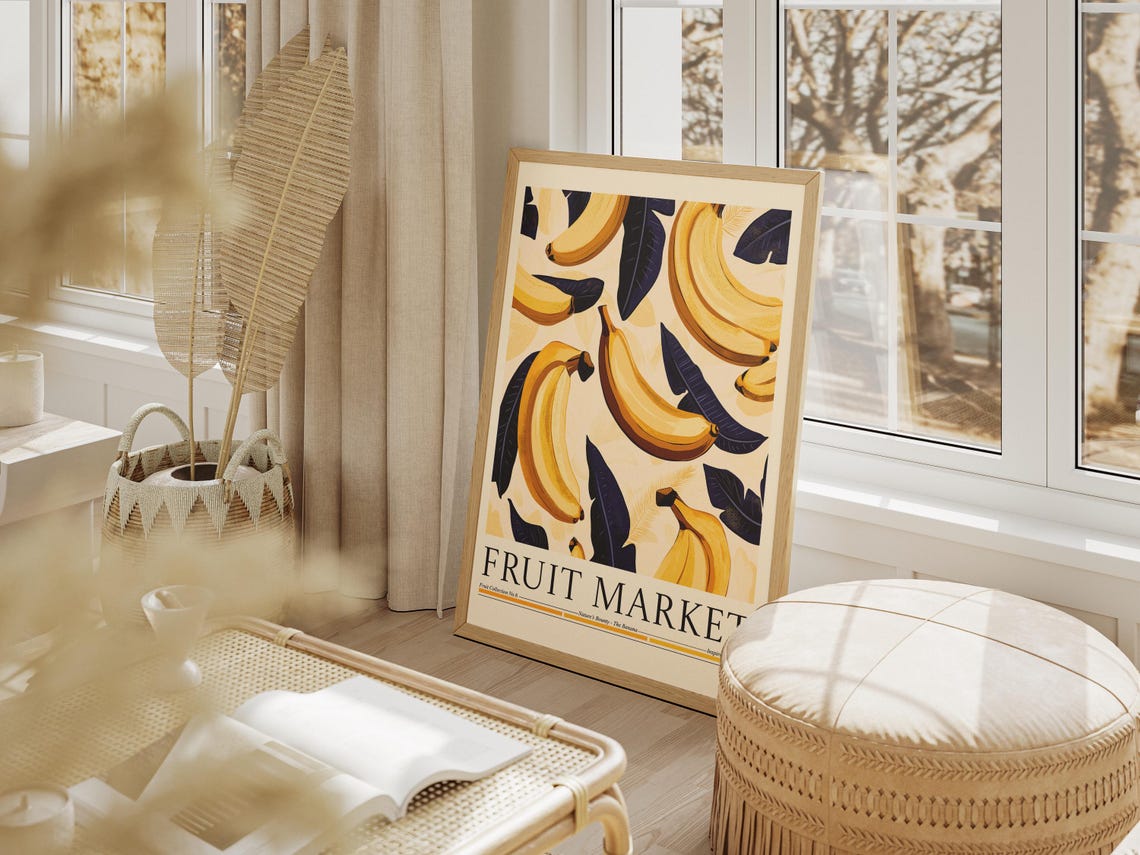 Banana Fruit Market Poster, Kitchen Wall Decor - Image 4