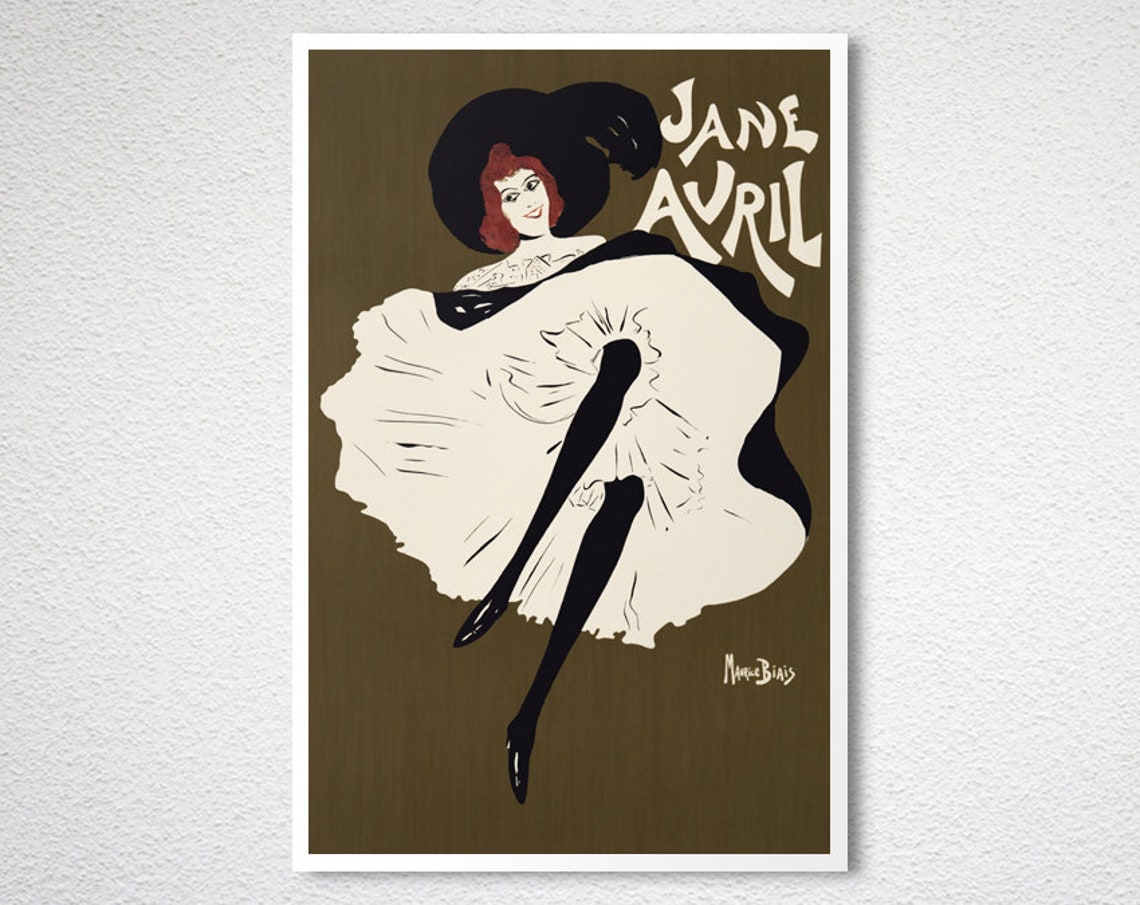 Jane Avril French Cancan Dancer Poster Vintage Paris Cabaret Art - Image 2