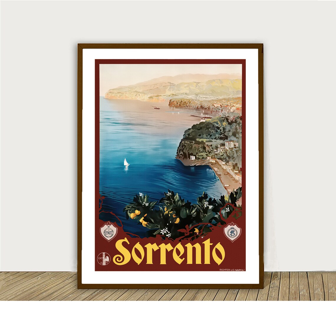 Sorrento Italy Vintage Travel Poster, Travel Poster - Image 2
