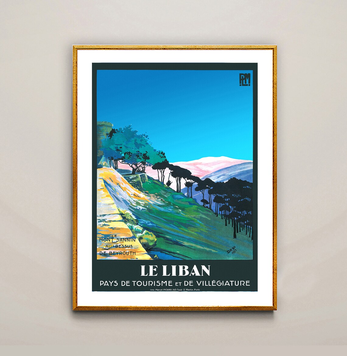 Le Liban Beyrouth Vintage Travel Poster Art Print - Image 2