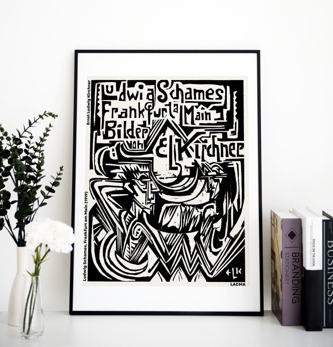 Ernst Ludwig Kirchner 1919 Ludwig Schames Exhibition Woodcut Poster - Image 3