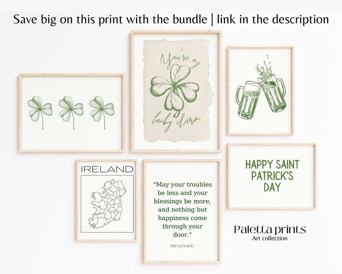 Irish Blessing Proverb Print Stpatricks Day Decor St Patricks Day Printables St Patricks Day Wall Art Wall Art Minimal - Image 2