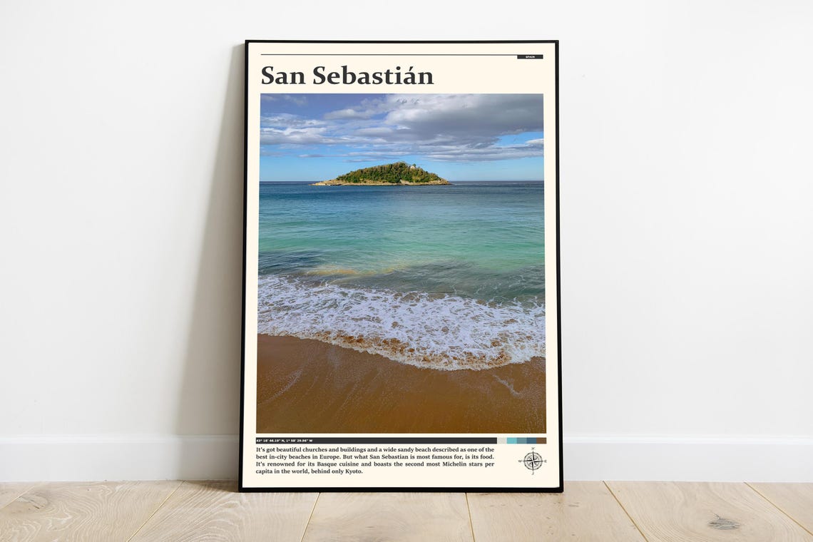 Travel Photography San Sebastin Print San Sebastin Wall Art San Sebastin Poster San Sebastin Photo Spain San Sebastin Art