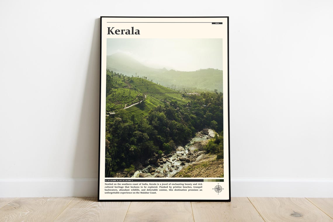 Travel Photography Kerala Print Kerala Wall Art Kerala Poster Kerala Photo Kerala Poster Print Kerala Wall Decor India Poster
