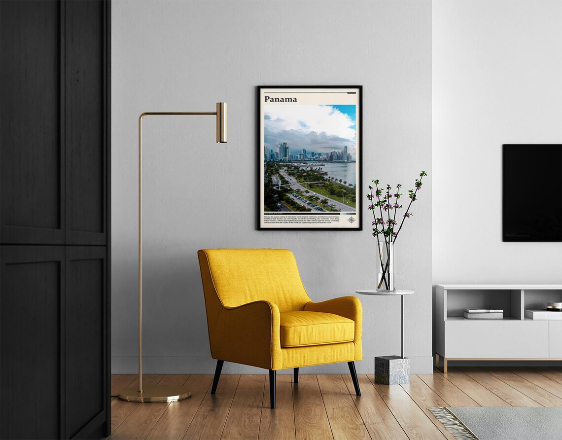 Panama City Skyline Aerial Waterfront Bay Photography Poster - Image 2