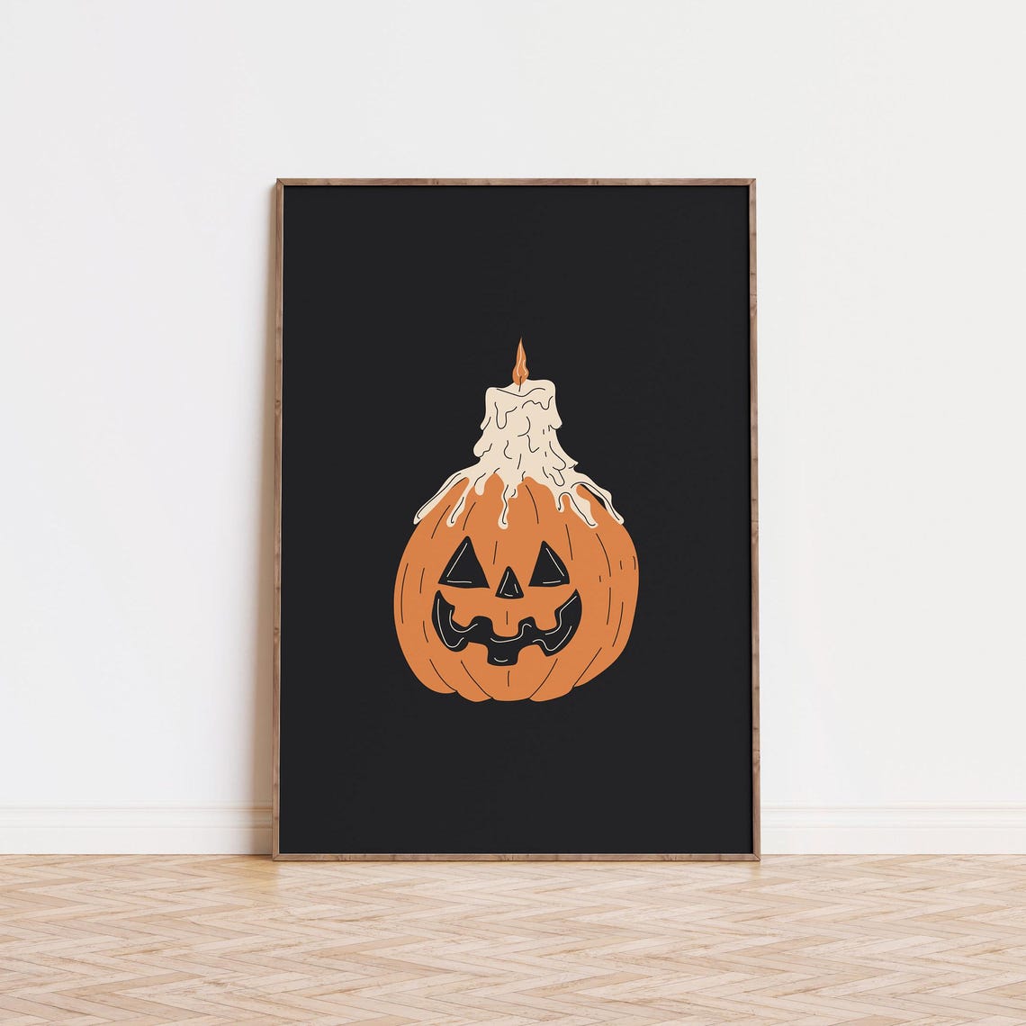 Pumpkin Halloween Print Gothic Home Decor Spooky Prints Wall Trendy Retro Art Creepy