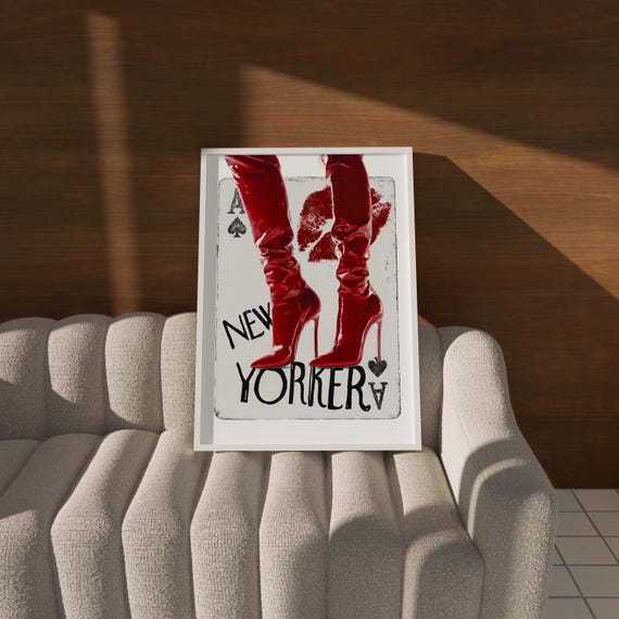 Ace Of Spades Grunge Poster Y2k Room Decor Cherry Red Wall Art New York Print Funky Home Retro Cool Dorm