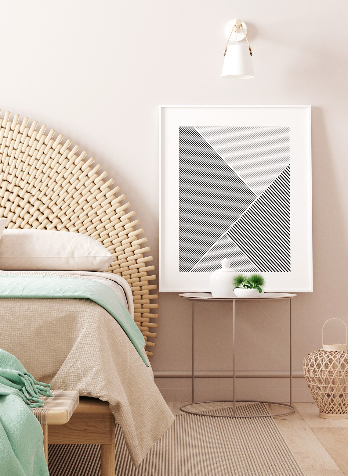 Abstract Minimalist Print, Mid Century Modern Decor - Image 2
