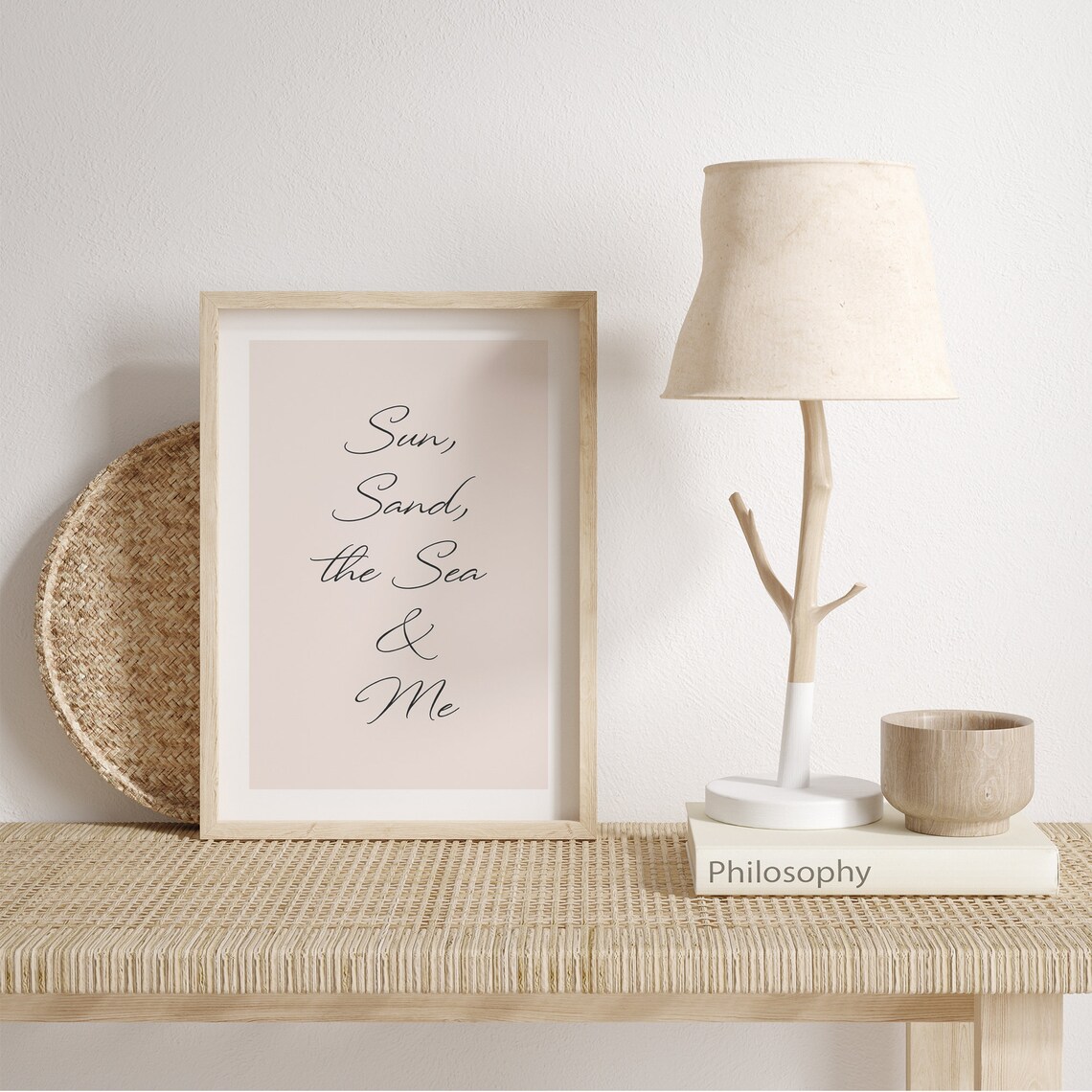 Sun Sand The Sea And Me Summer Quotes Art Print - Image 4