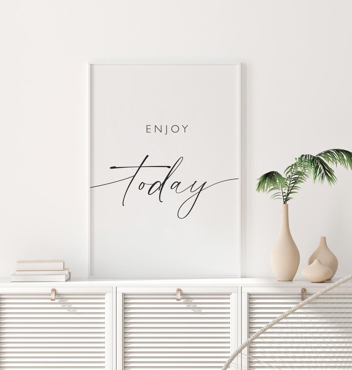 Enjoy Today Script Typography Minimalist Inspirational Quote Poster - Image 2