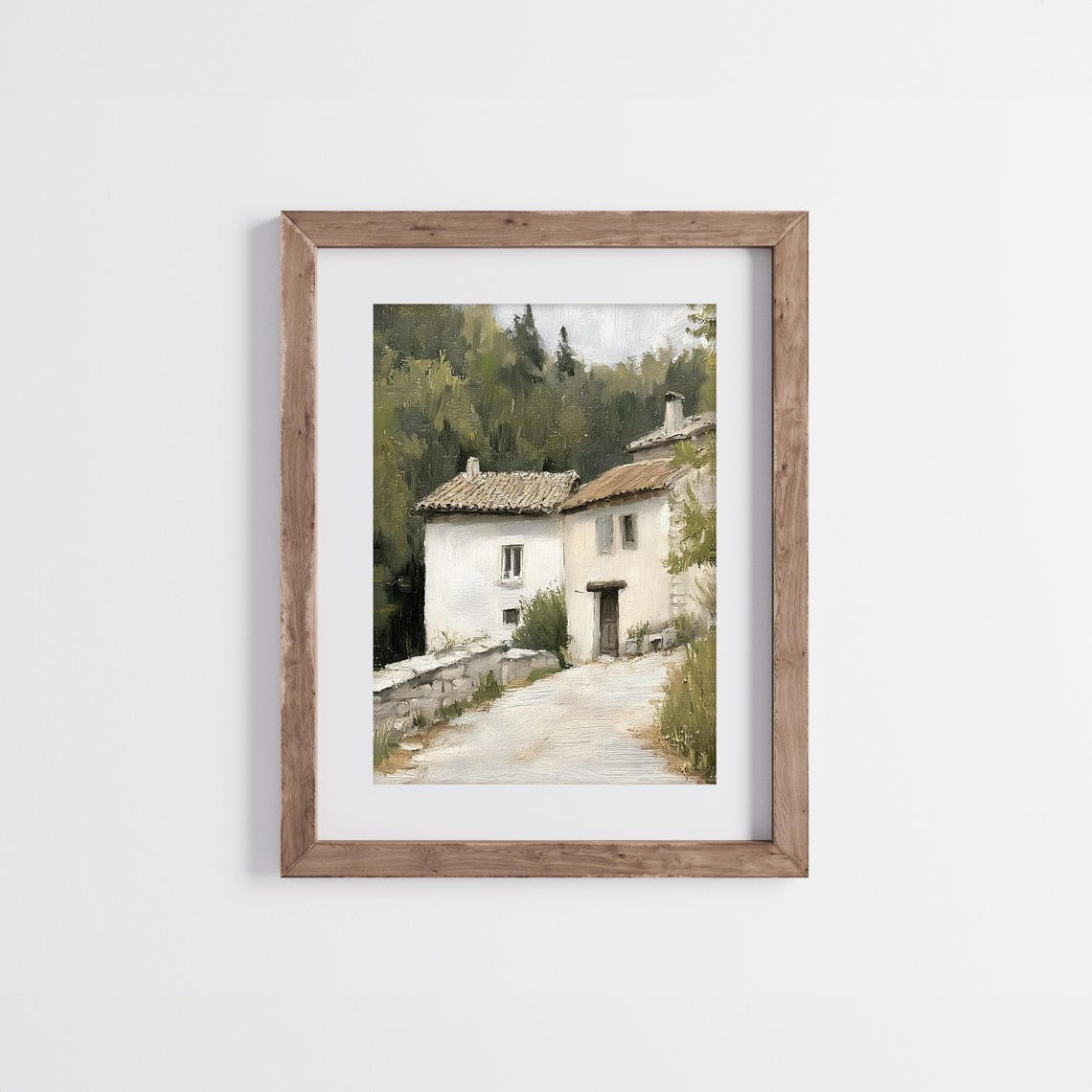 Rustic Countryside House Painting Charming Neutral Farmhouse Path Scene Vi135 - Image 3