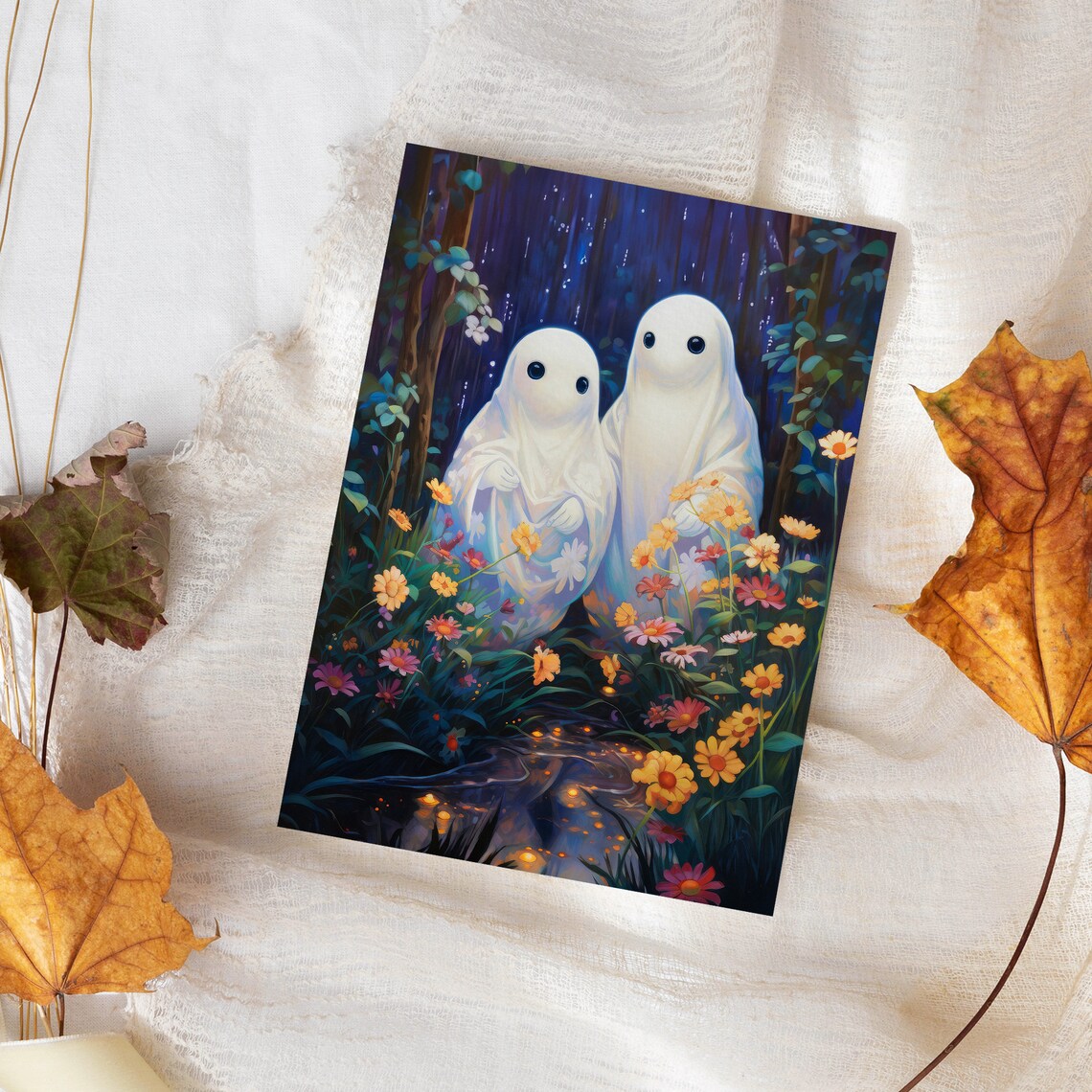 Ghosts In The Forest, Halloween Decor Art Print - Image 4