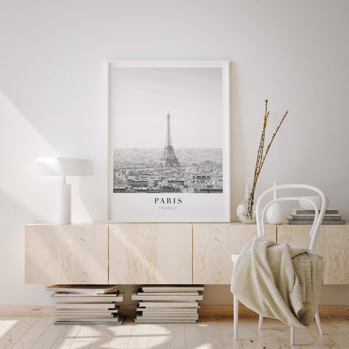 Paris Eiffel Tower Travel Poster, Black And White - Image 3