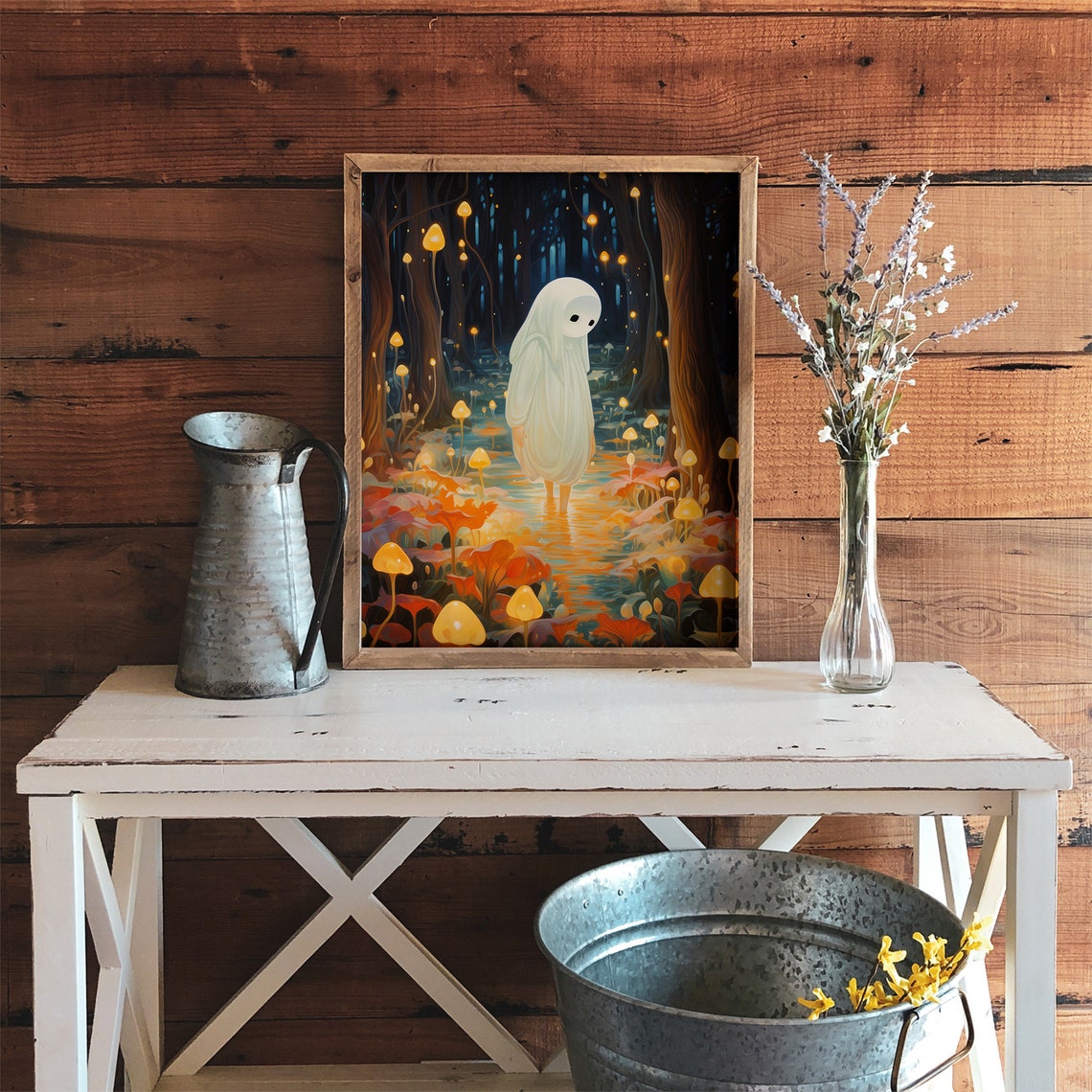 Halloween Ghost In Forest, Spooky Decor - Image 3