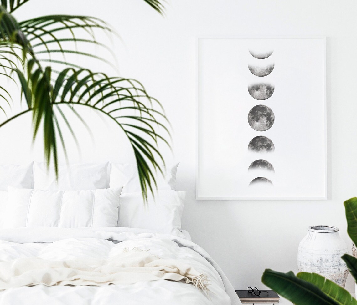 Moon Phases Celestial Art Print, Lunar Study - Image 4