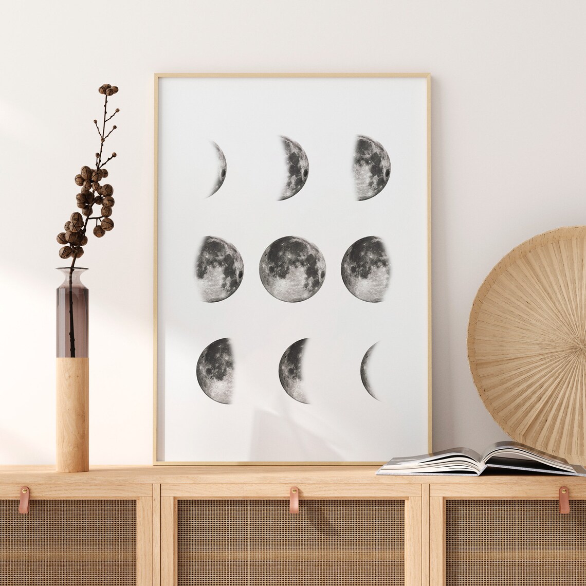 Moon Phases Minimal Wall Art Poster, Lune - Image 3