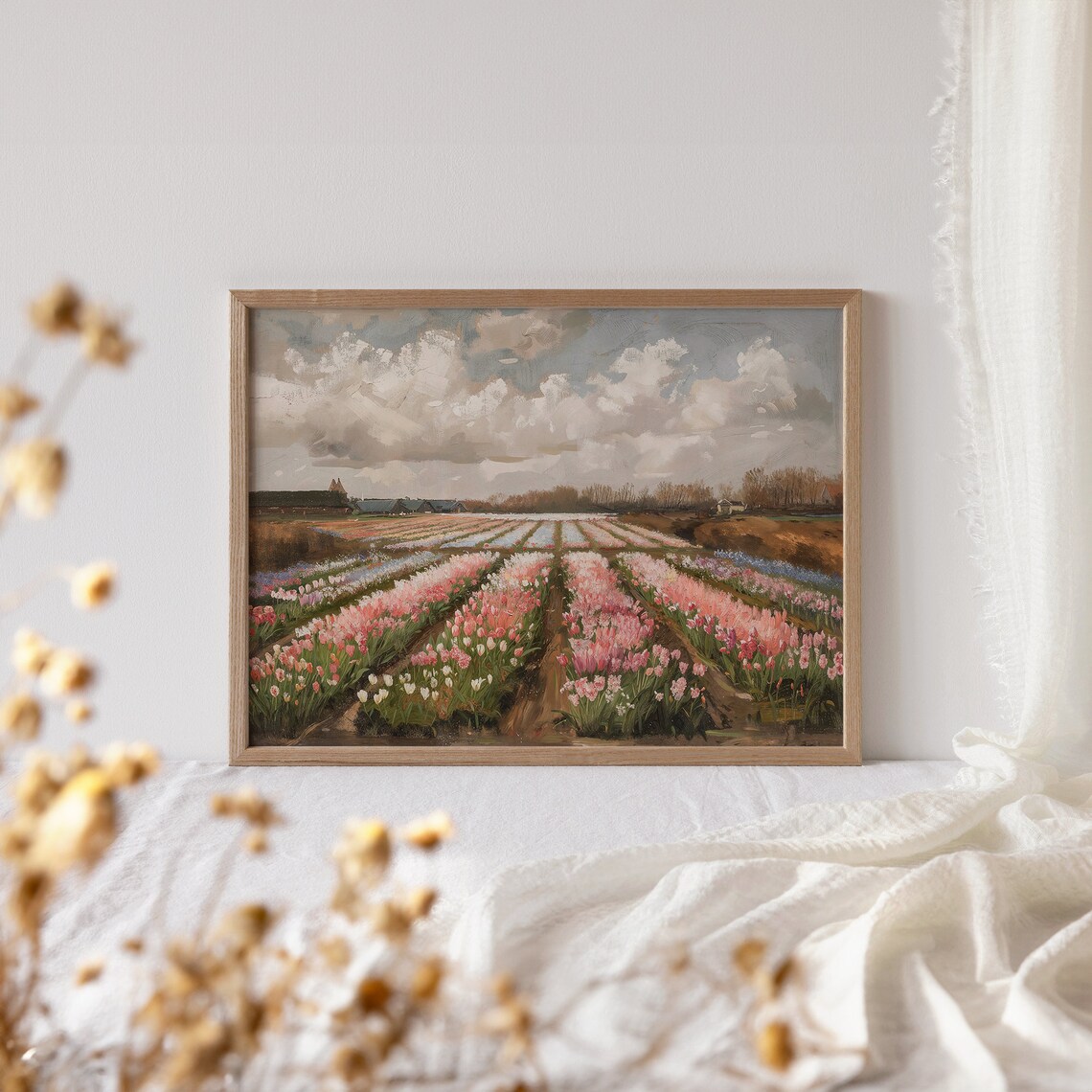 Field Of Flowers Print Painting Landscape Country Field Wall Art Farmhouse Wall Decor Cottage Decor Art Wall Art - Image 4