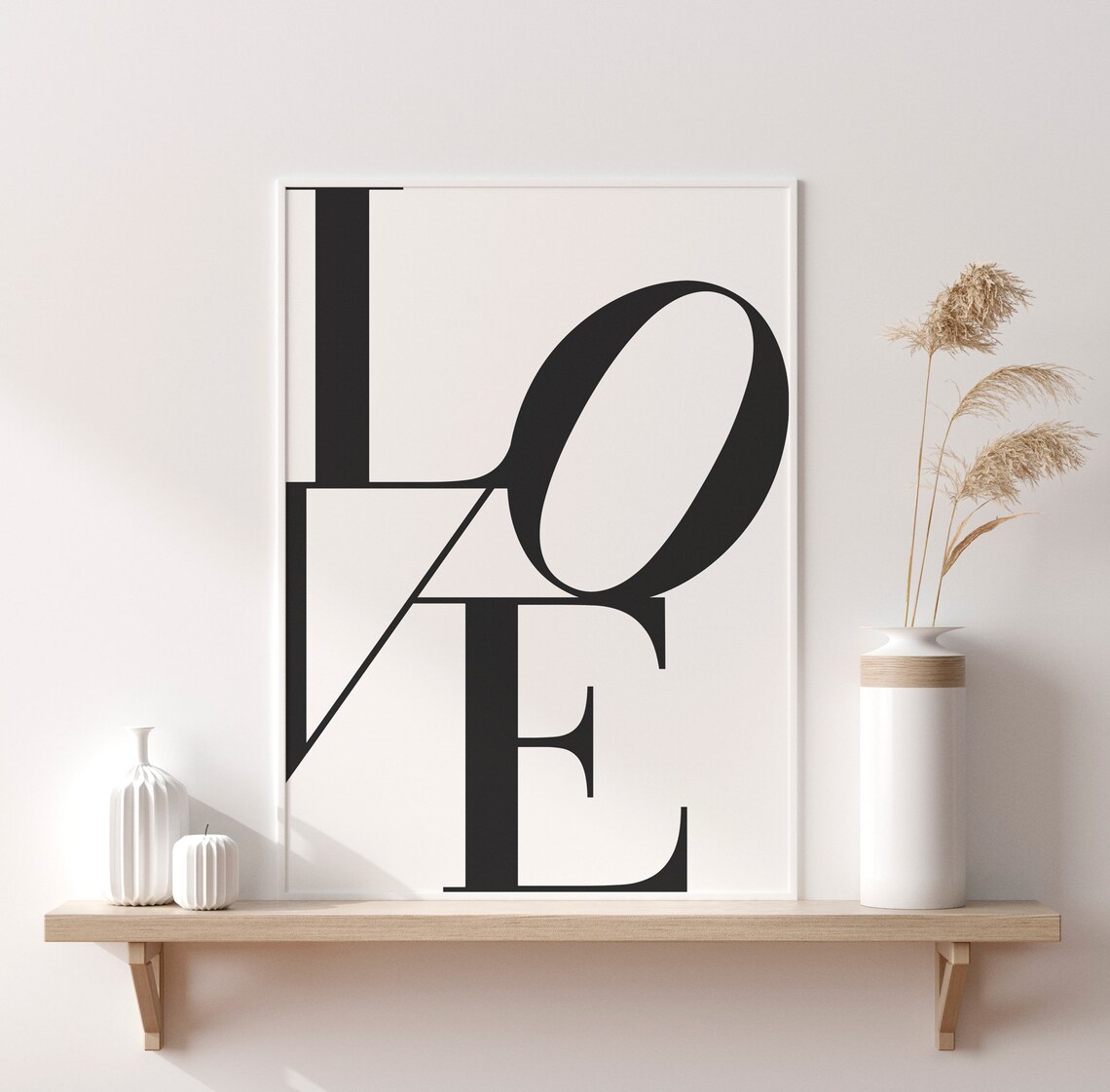 Love Quote Print, Minimalist Modern Art Poster
