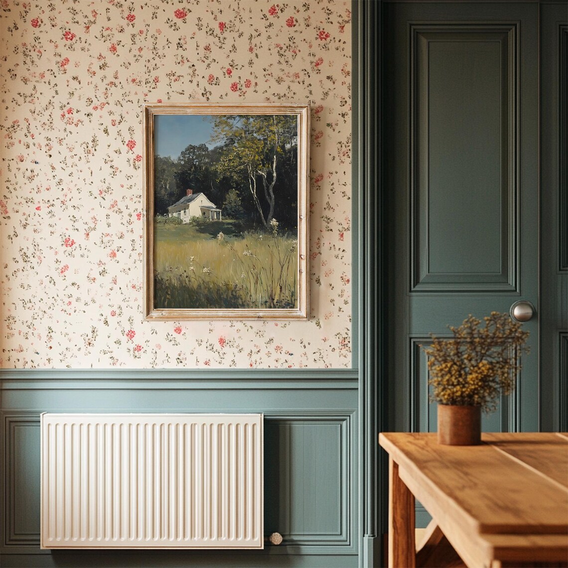 Vintage Countryside Landscape, Rustic Farmhouse - Image 3