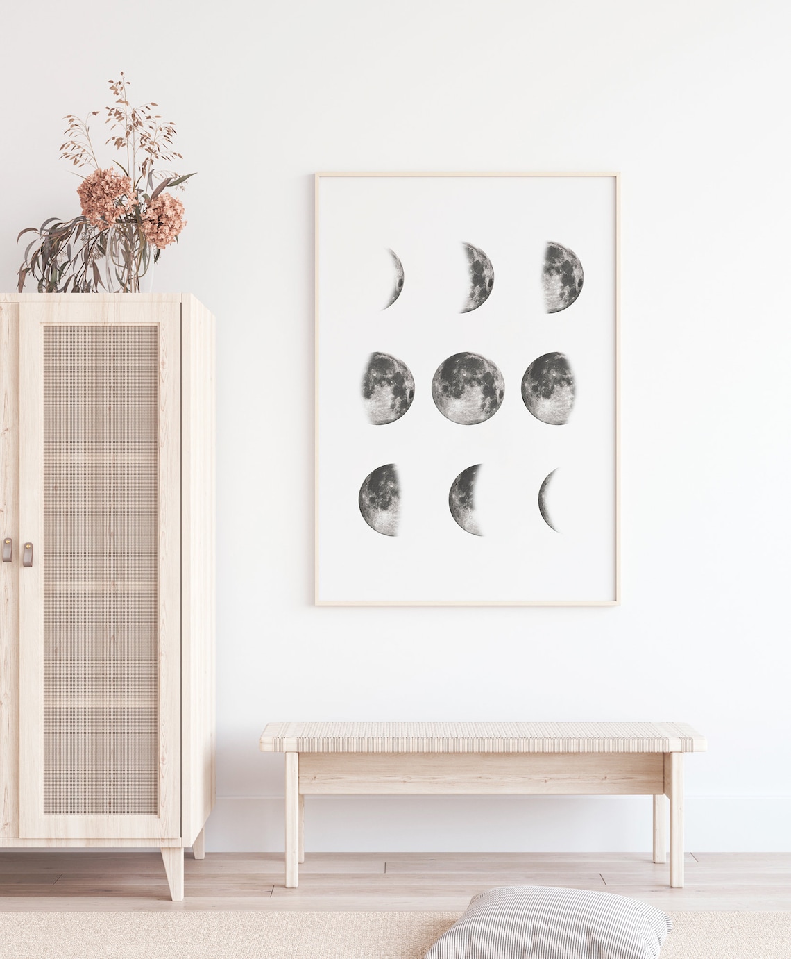 Moon Phases Minimal Wall Art, Celestial Poster - Image 2
