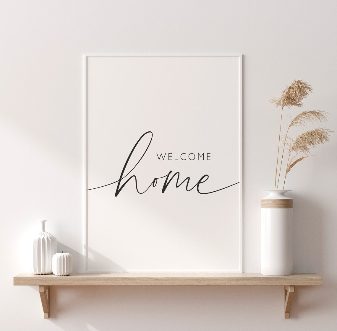 Welcome Home Minimal Art Typography Wall Art Print - Image 4