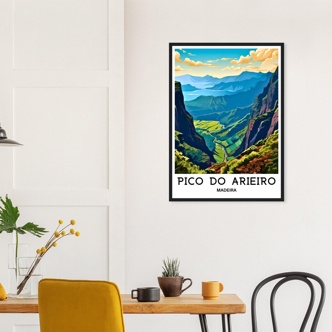 Madeira Travel Print Pico Do Arieiro Poster Portuguese Art Print Madeira Lover Gift Portugal Wall Hanging Madeira Island Home Office Decor - Image 3