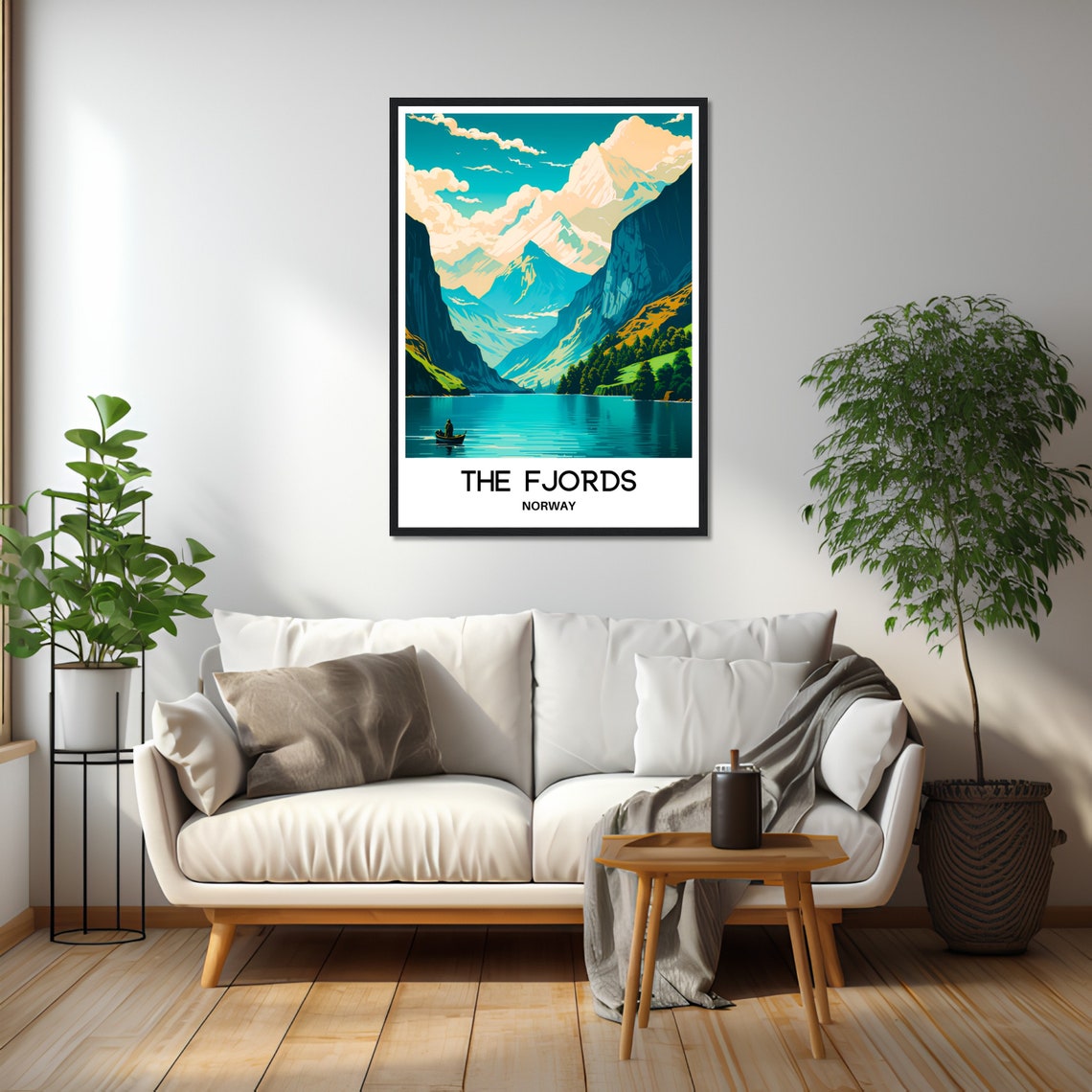 The Fjords Travel Print The Fjords Poster Norwegian Art Print Norway Lover Gift Wall Hanging Art Home Office Decor The Fjords Illustration - Image 2