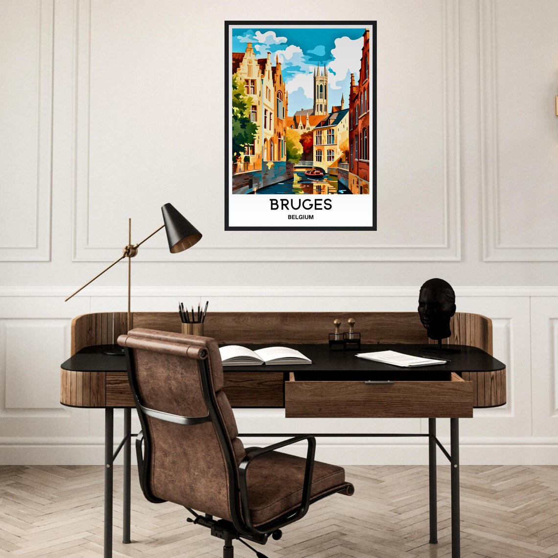 Bruges Travel Poster, Belgium Travel Art Print - Image 3