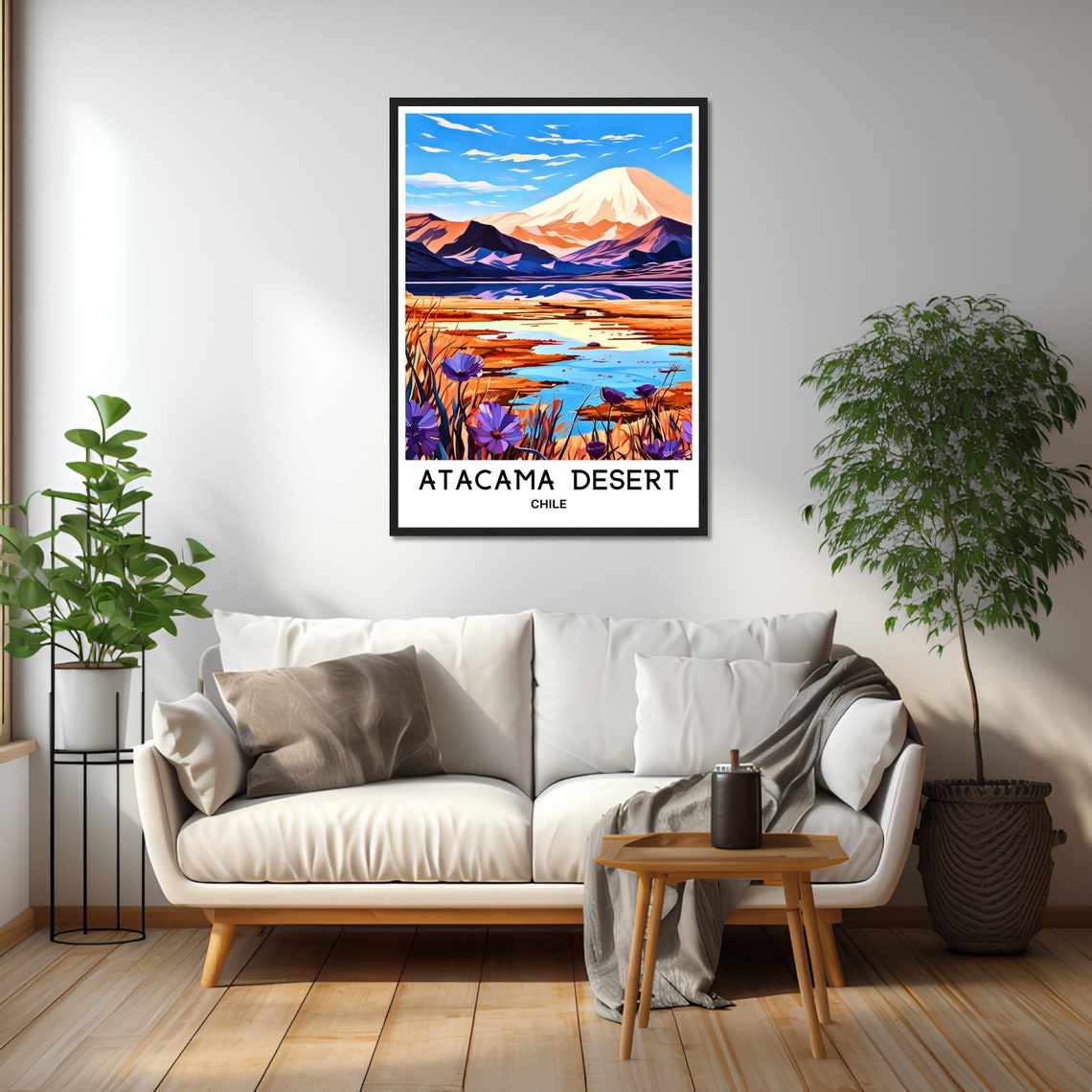 Atacama Desert Chile Volcano Lagoons Salt Flats Travel Poster - Image 2