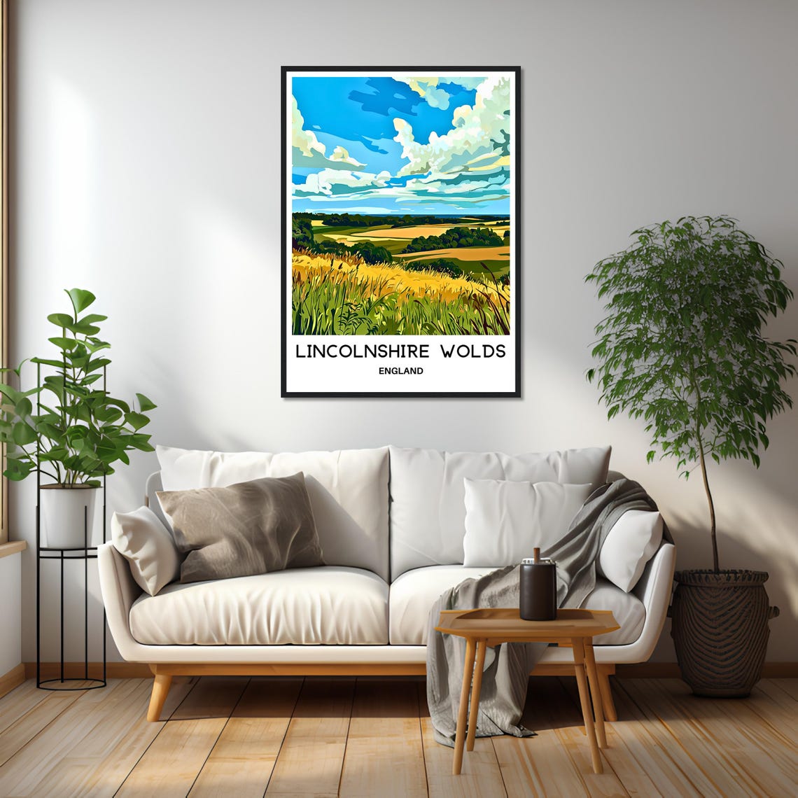 Lincolnshire Wolds England Rolling Fields Countryside Poster - Image 2