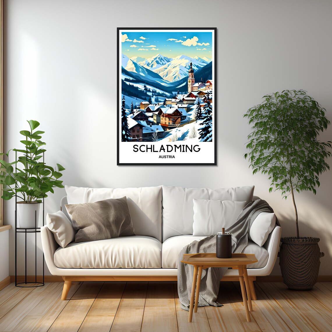 Schladming Travel Poster, Austrian Town Art Print - Image 2