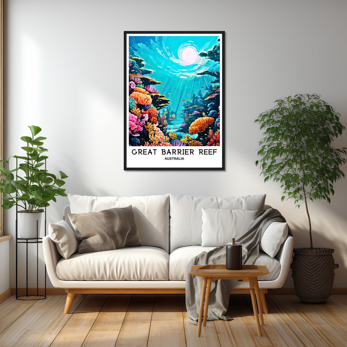 Great Barrier Reef Australia Underwater Coral Reef Scene Travel Poster - Image 2