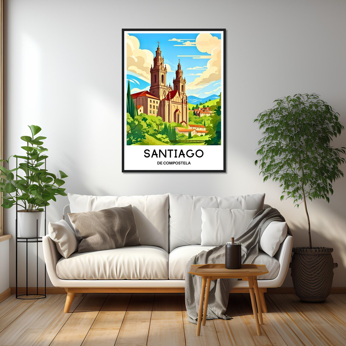 Santiago de Compostela Spain Historic Cathedral Travel Poster - Image 2