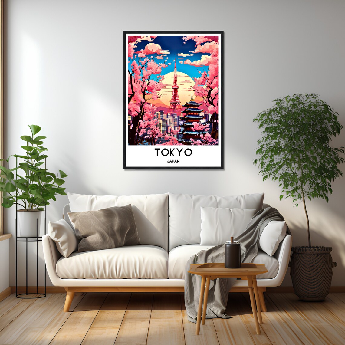 Tokyo Travel Print Tokyo Travel Poster Japanese Art Print Japan Lover Gift Wall Hanging Art Home Office Desk Decor Tokyo Illustration - Image 3