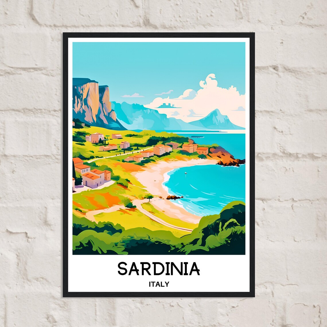 Sardinia Travel Poster, Italian Island Art Print - Image 2
