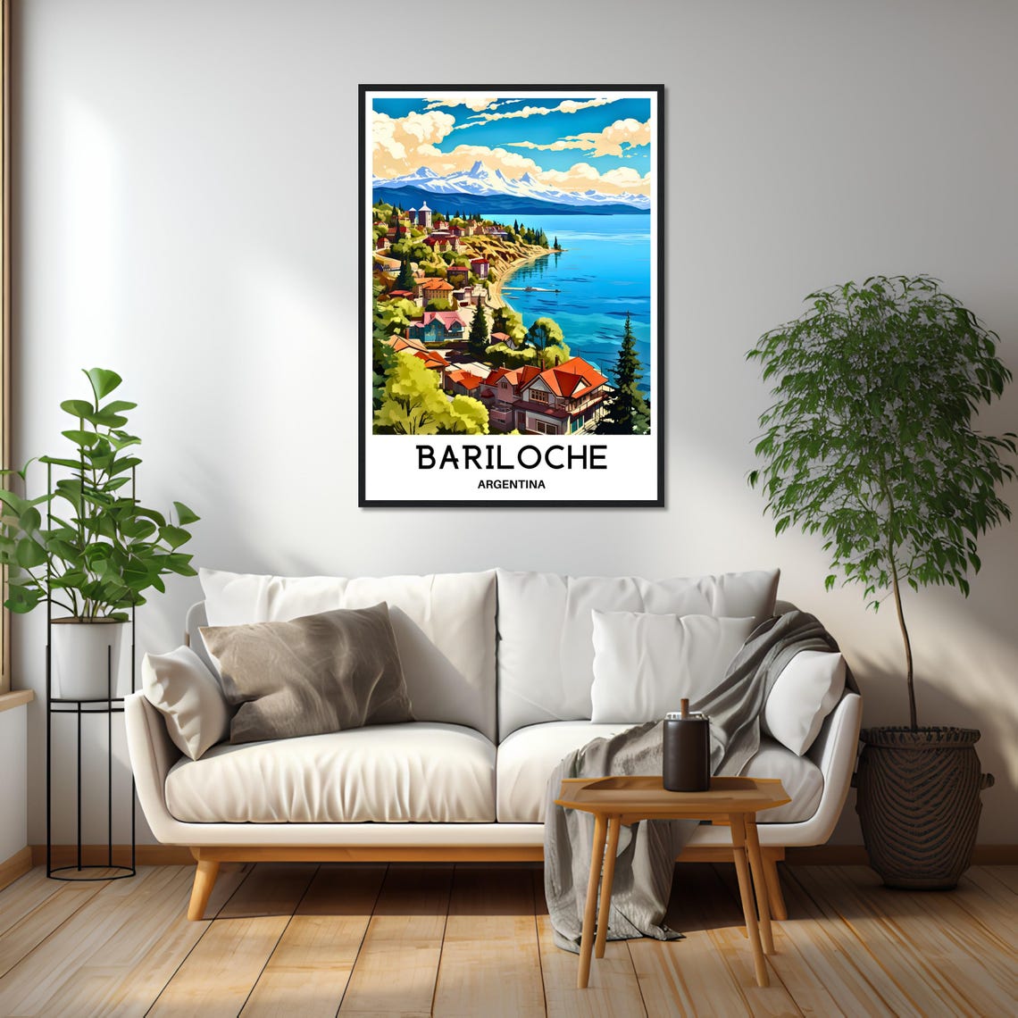 Bariloche Argentina Lakeside Town Beneath Snowy Andes Peaks Poster - Image 2