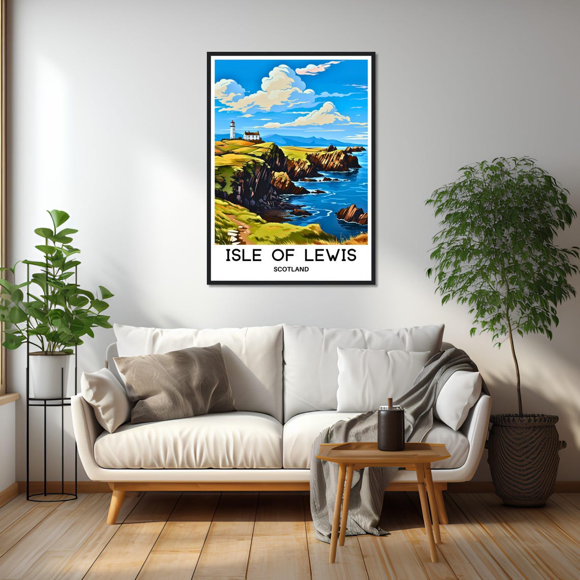 Isle Of Lewis Travel Print Isle Of Lewis Poster Scottish Art Print Scotland Lover Gift Wall Hanging Home Decor Isle Of Lewis Illustration - Image 2