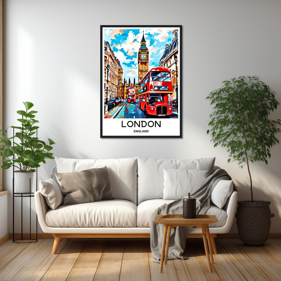 London Travel Print London Poster English Art Print England Lover Gift Wall Hanging Art London City Illustration Home Office Decor - Image 2