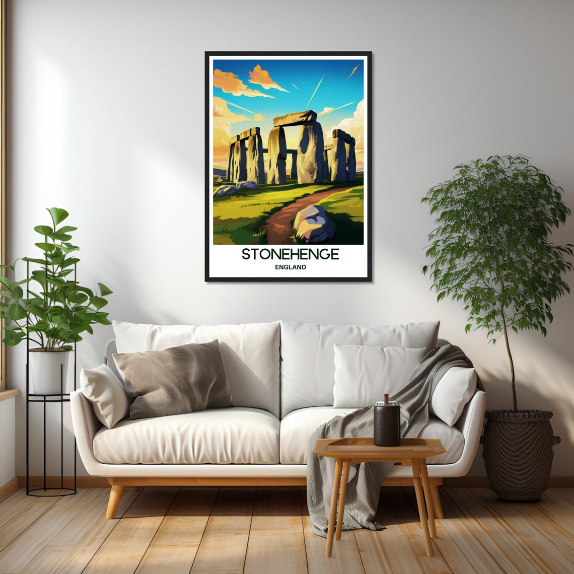 Stonehenge England Ancient Stone Circle at Sunset Travel Poster - Image 2