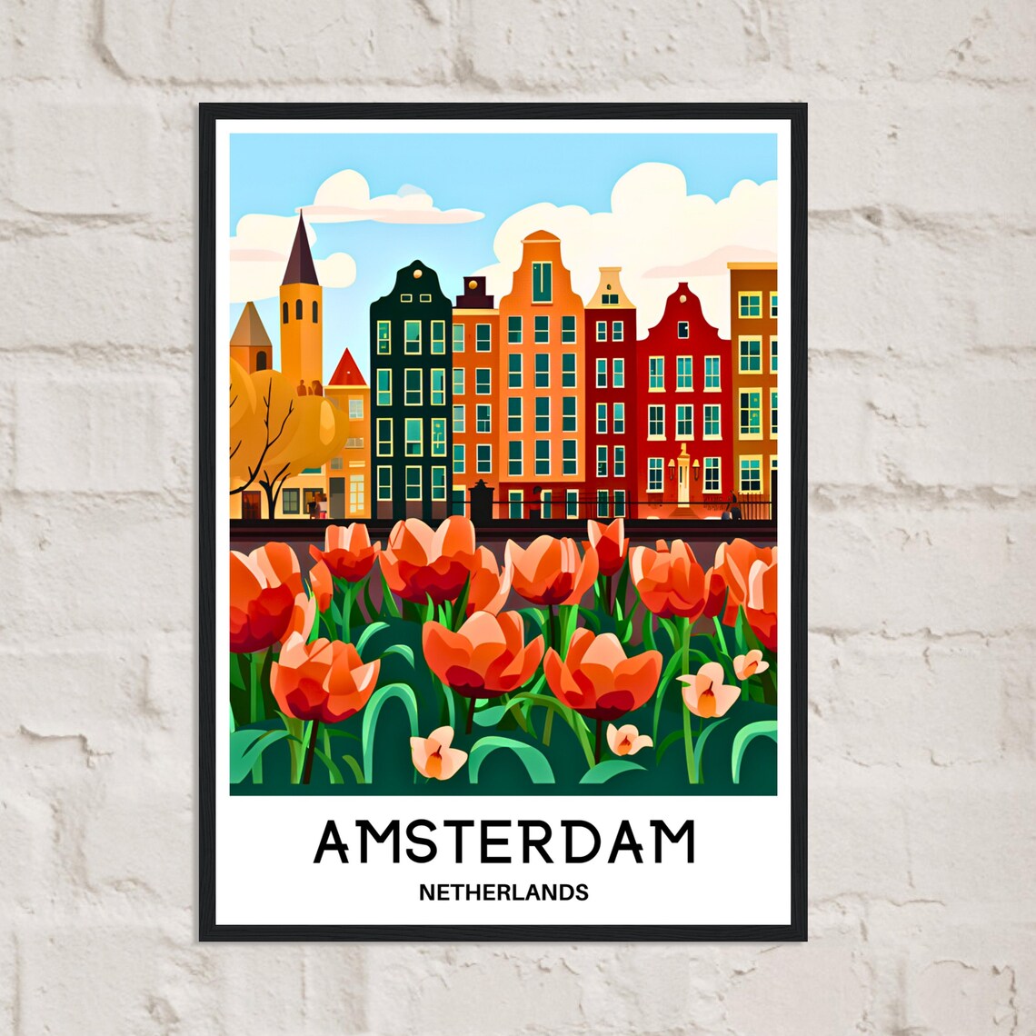 Amsterdam Travel Poster, Netherlands Travel Poster - Image 3