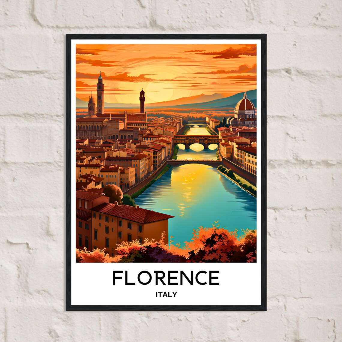 Florence Vintage Travel Poster, Italy Wall Art Print - Image 2