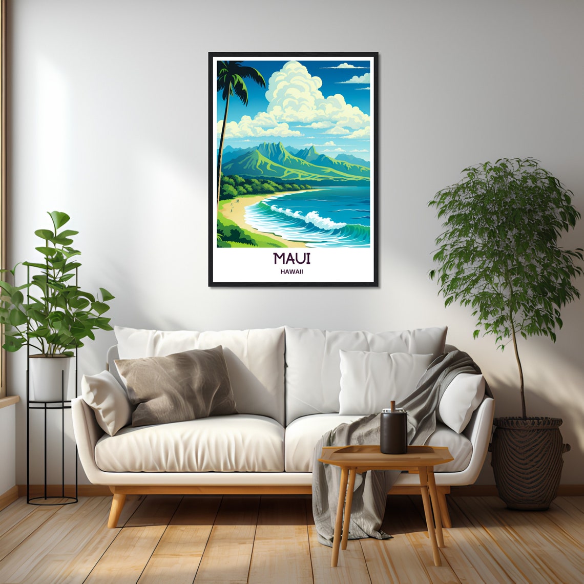 Maui Travel Poster Maui Travel Print Maui Hawaii Print Maui Travel Gift Maui Art Gift Maui Art Print Maui Poster Maui Print Maui Lover Gift - Image 2