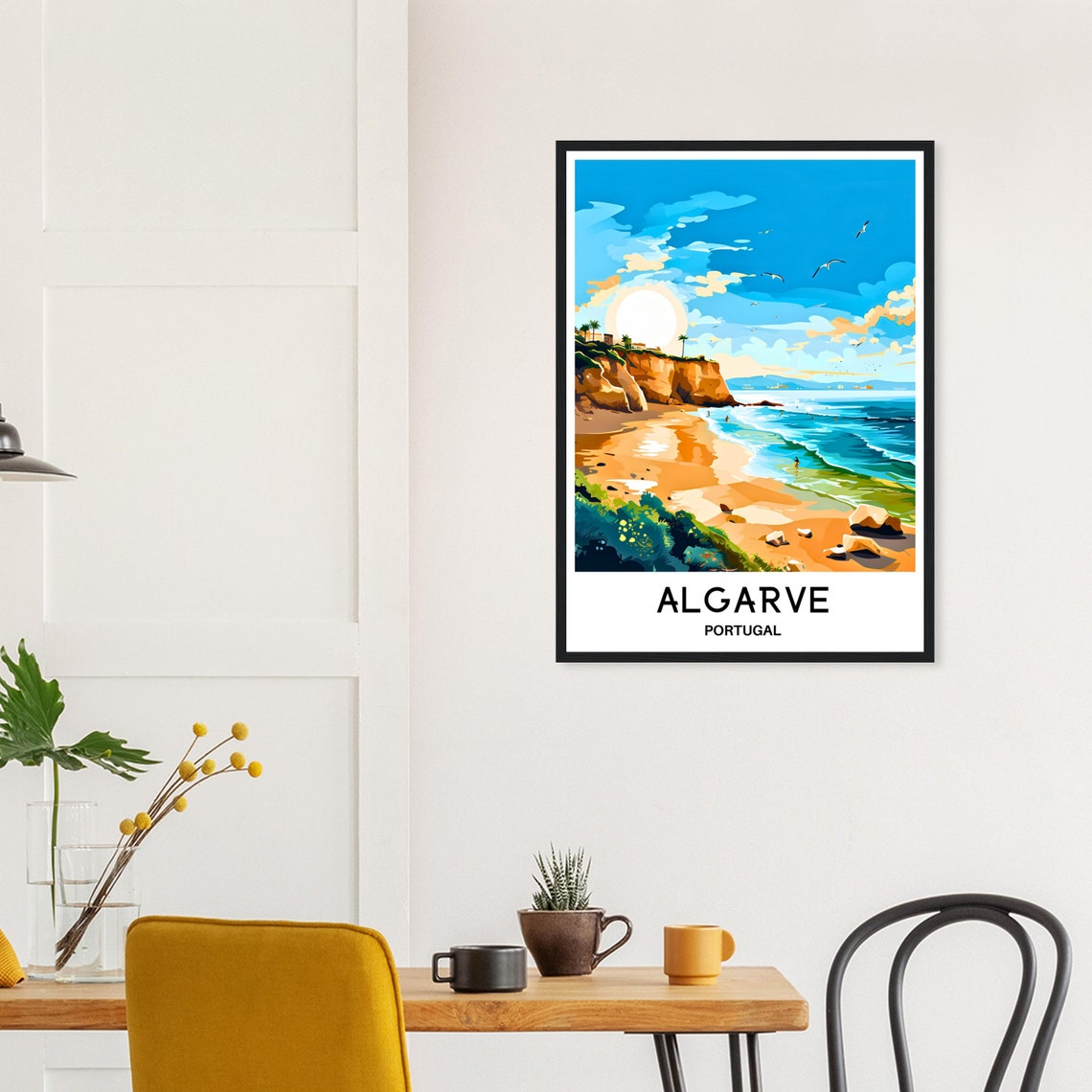 Algarve Travel Poster Algarve Travel Print Algarve Art Print Algarve Travel Gift Algarve Wall Decor Algarve Painting Algarve Portugal Art - Image 2