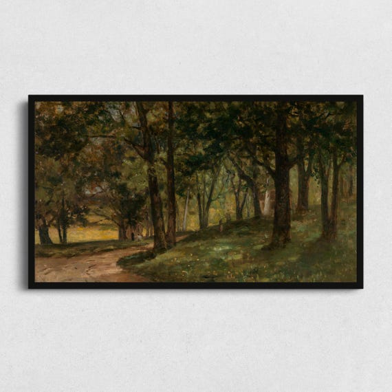 Vintage Forest Art Print, Frame TV Wall Decor