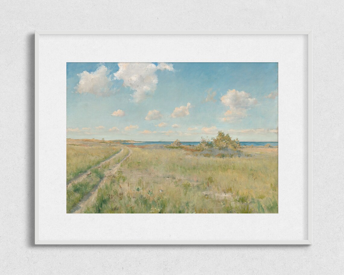 Vintage Seascape Art Print, Summer Beach Cottage - Image 2