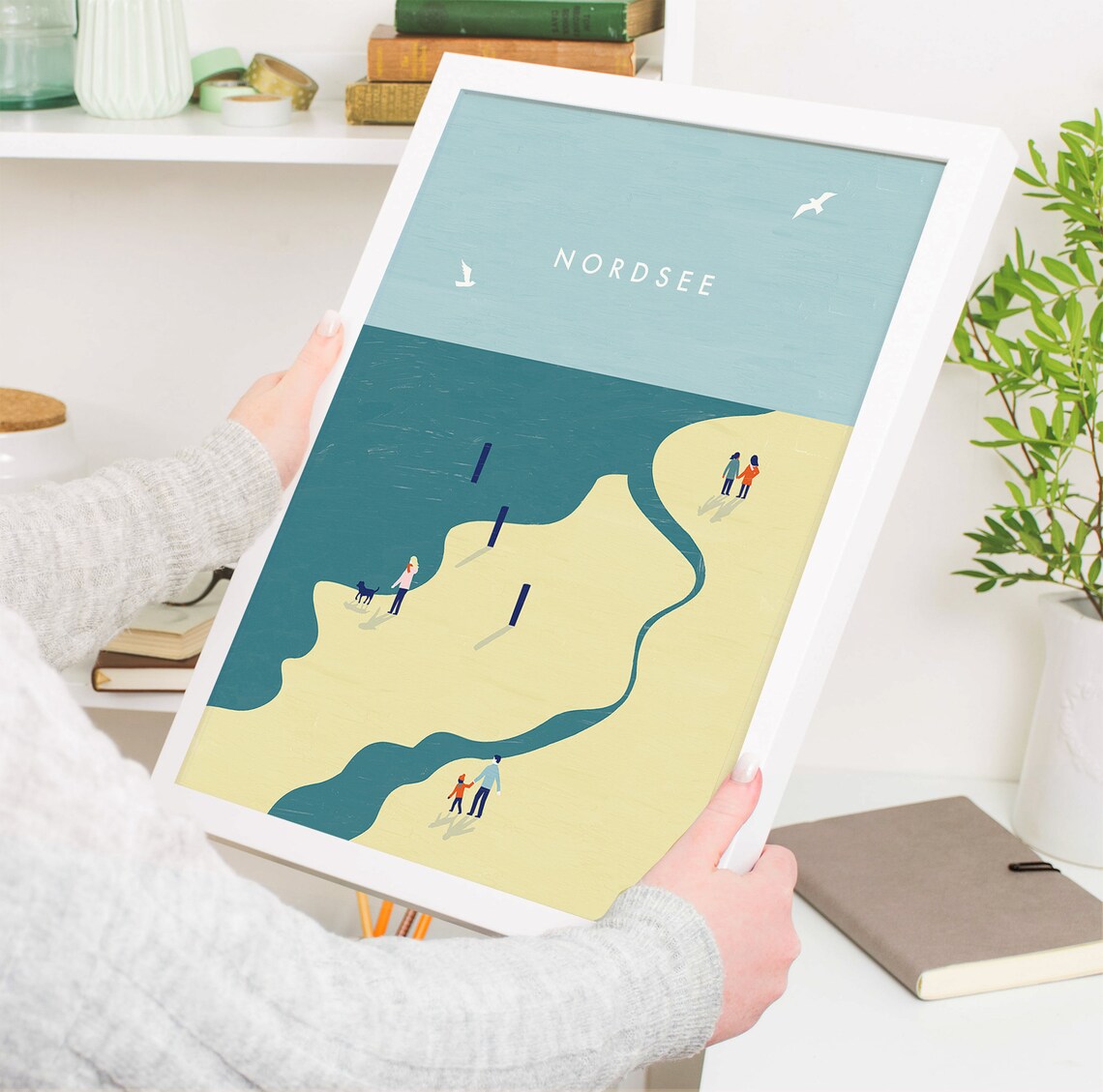 Nordsee Minimalist Coastal Art Print, Seaside Decor - Image 4