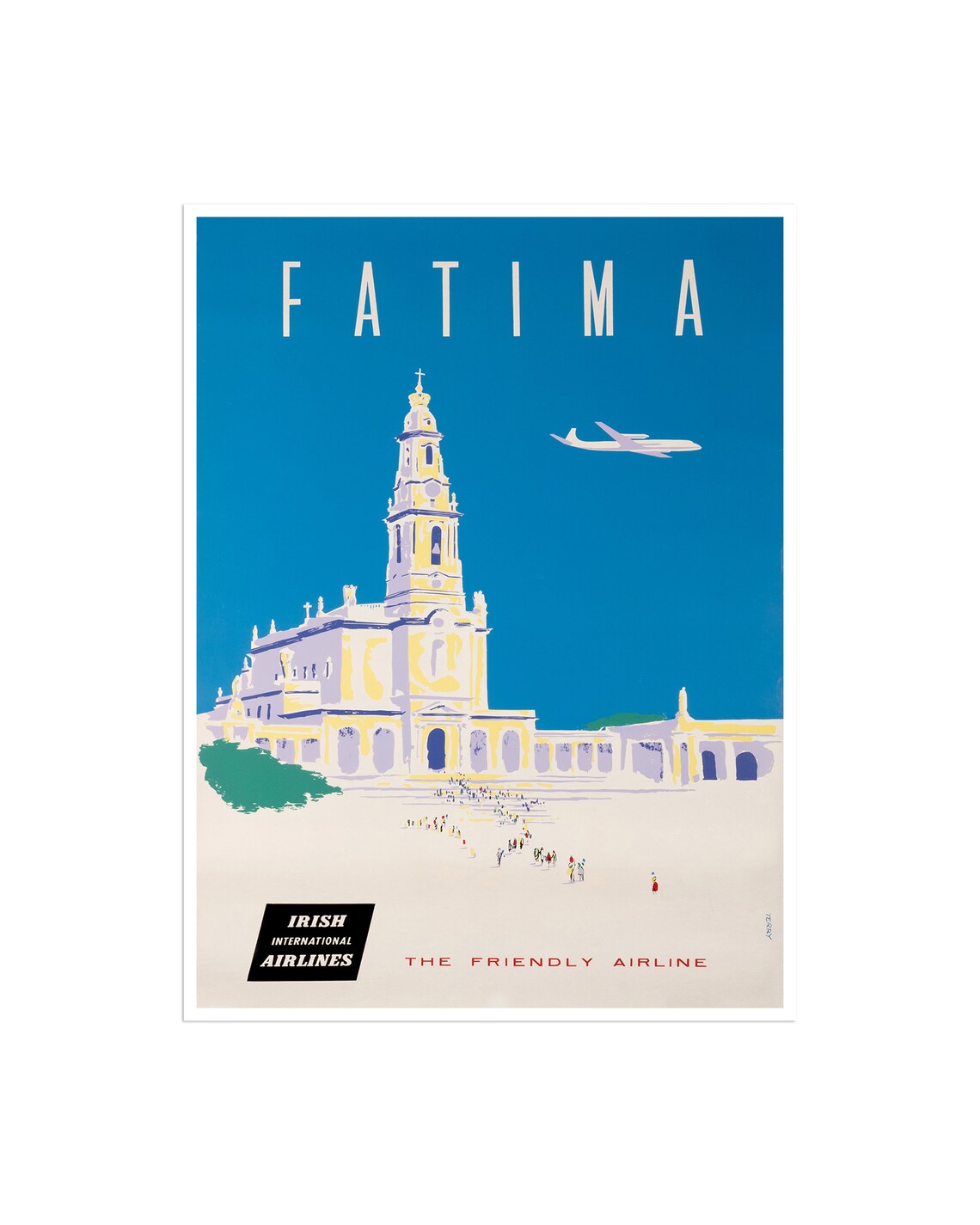 Fatima Portugal Retro Travel Poster Art Print