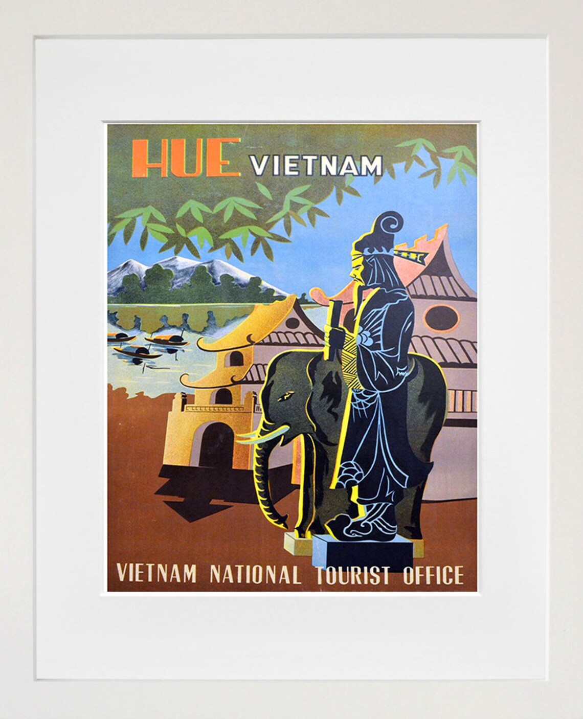Vietnam Travel Poster Print, Asia Wall Decor